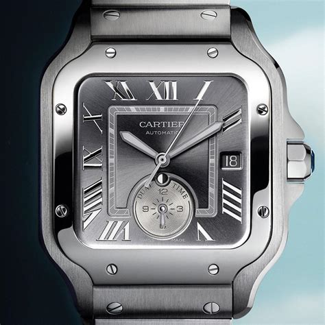 santos de cartier dual time|cartier santos gmt.